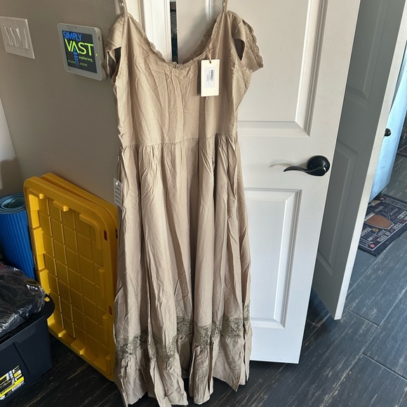 Joyfolie Dresses & Skirts - Boho tiered lace insert Maxi Dress